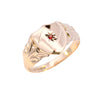 9ct Yellow Gold Ruby Set Signet (SH24-312)