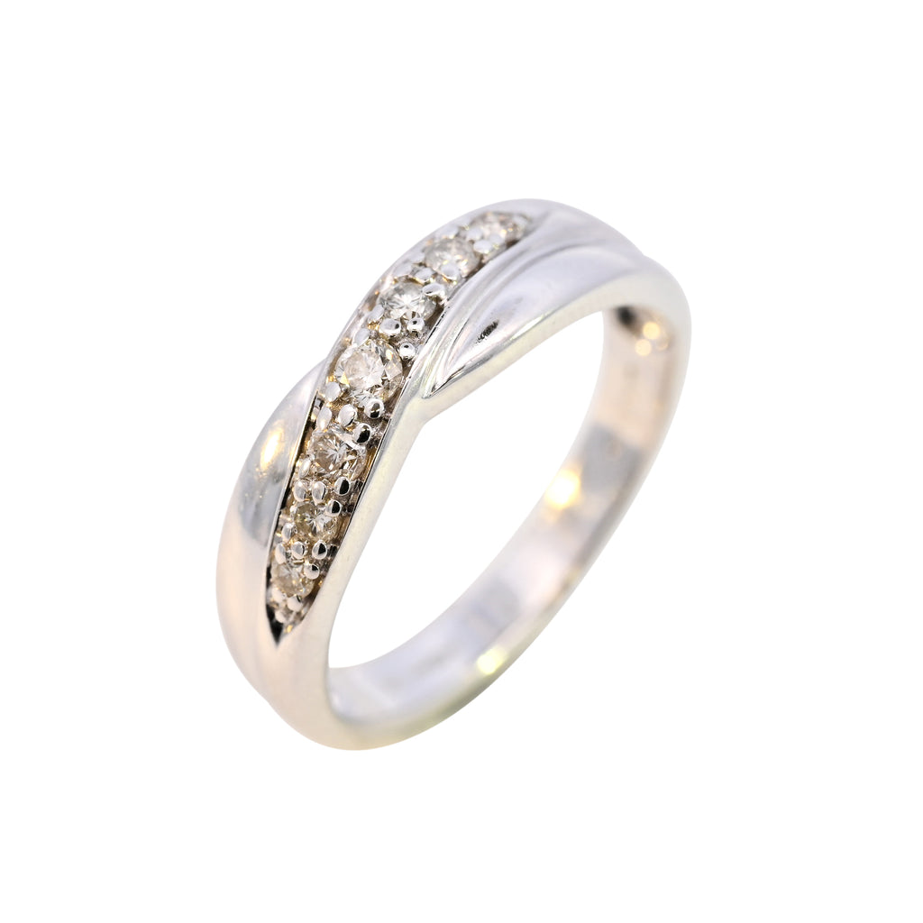 9ct White Gold 0.25ct Diamond Half Eternity (SH24-313)