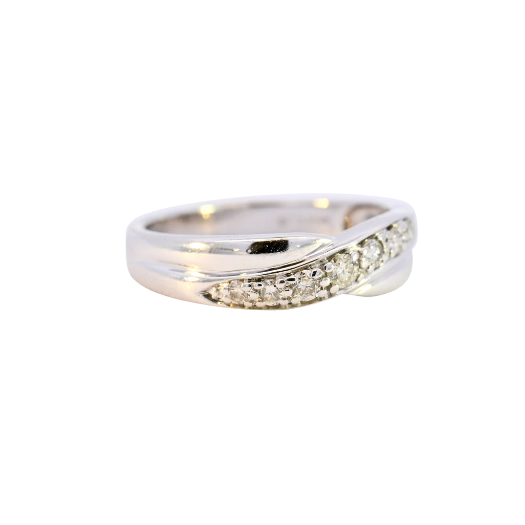 9ct White Gold 0.25ct Diamond Half Eternity (SH24-313)
