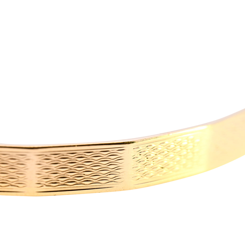 Antique 9ct Yellow Gold Round Solid Bangle