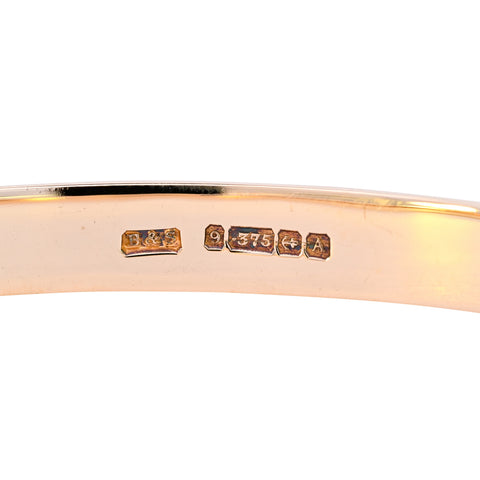 Antique 9ct Yellow Gold Round Solid Bangle (SH24-310)