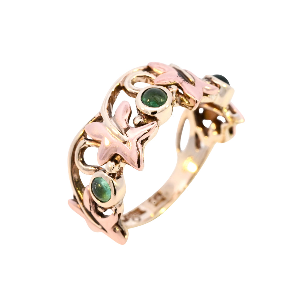 9ct Yellow Gold Clogau Emerald Ring (SH24-328)