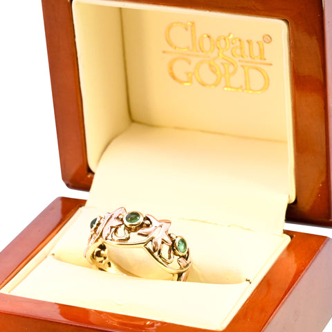 9ct Yellow Gold Clogau Emerald Ring (SH24-328)