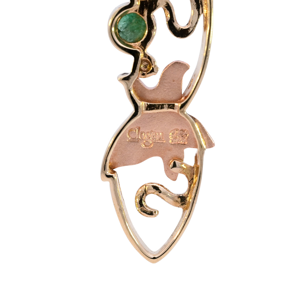 9ct Yellow Gold Clogau Emerald Necklace (SH24-330)