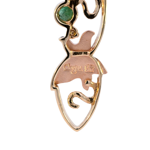 9ct Yellow Gold Clogau Emerald Necklace (SH24-330)