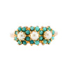 9ct Yellow Gold Turquoise & Pearl Ring (SH24-124)