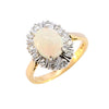 18ct Yellow Gold Opal & Diamond Ring