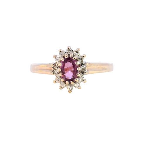 9ct Yellow Gold Ruby & Diamond Ring (SH24-334)