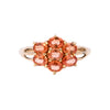 9ct Yellow Gold Orange Sapphire Ring