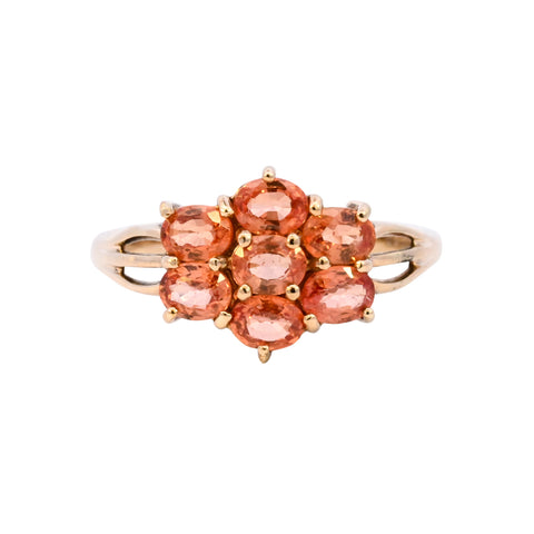 9ct Yellow Gold Orange Sapphire Ring (SH24-335)