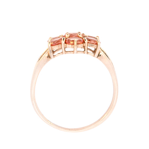 9ct Yellow Gold Orange Sapphire Ring