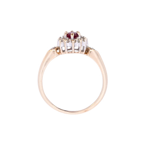9ct Yellow Gold Ruby & Diamond Ring (SH24-336)