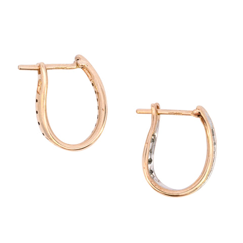 9ct Yellow Gold 0.10ct Diamond Twist Hoops