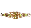 9ct Yellow Gold Peridot & Pearl Bangle (SH24-342)
