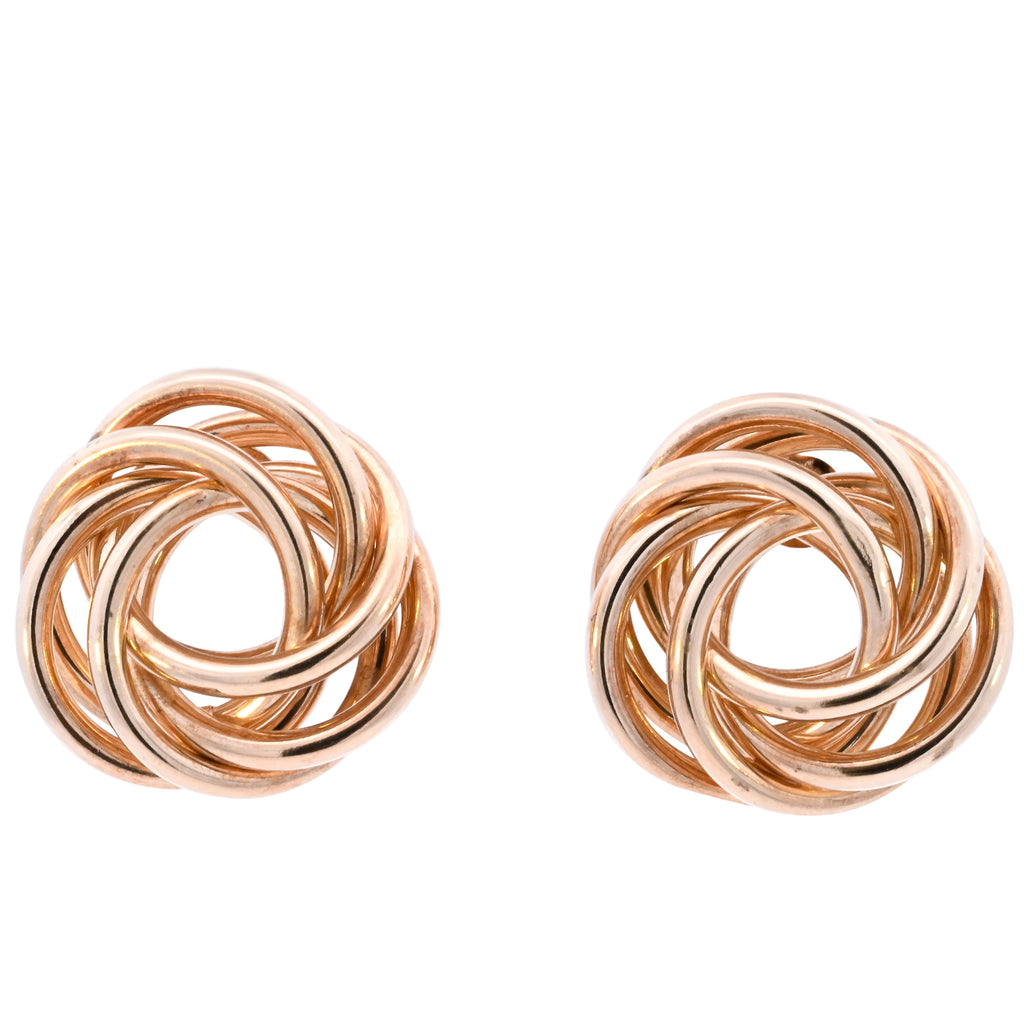 9ct Yellow Gold 14mm Knot Studs (SH24-093)