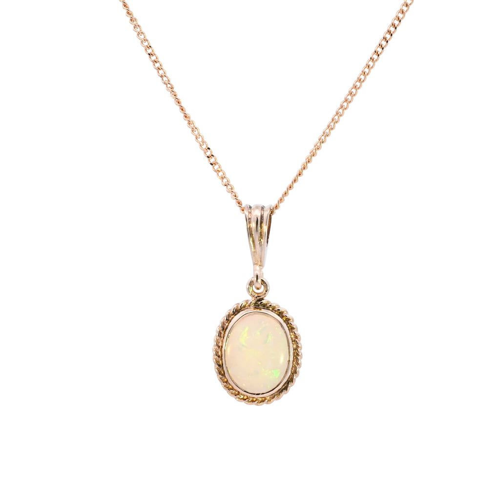 9ct Yellow Gold Opal Necklace (SH24-133)