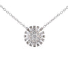 18ct White Gold 0.66ct Diamond Cluster Necklet