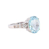 18ct White Gold 3.89 Aquamarine & Diamond Ring