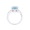 18ct White Gold 3.89 Aquamarine & Diamond Ring