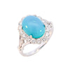 18ct White Gold 4.39ct Turquoise & Diamond Ring