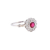 18ct White Gold 0.52ct Ruby & Diamond Cluster Ring