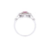 18ct White Gold 0.52ct Ruby & Diamond Cluster Ring