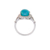 18ct White Gold 4.39ct Turquoise & Diamond Ring