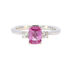 18ct White Gold 1.02ct Pink Sapphire & Diamond Ring