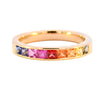 18ct Yellow Gold Multi Sapphire Half Eternity