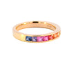 18ct Yellow Gold Multi Sapphire Half Eternity