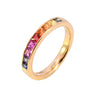 18ct Yellow Gold Multi Sapphire Half Eternity