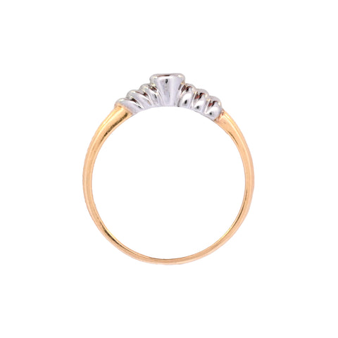18ct Yellow Gold & Platinum Diamond Solitaire Ring