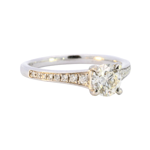 Platinum 0.96ct Solitaire Diamond Ring