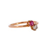 Antique Gold Ruby & Rose Cut Diamond Ring