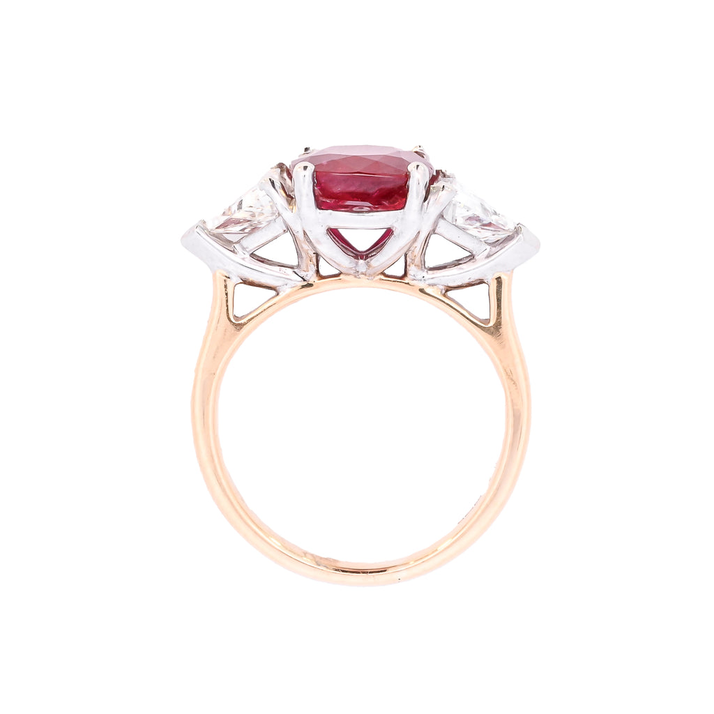 18ct Yellow Gold 2.98ct Ruby & 1.18cts Diamond Ring