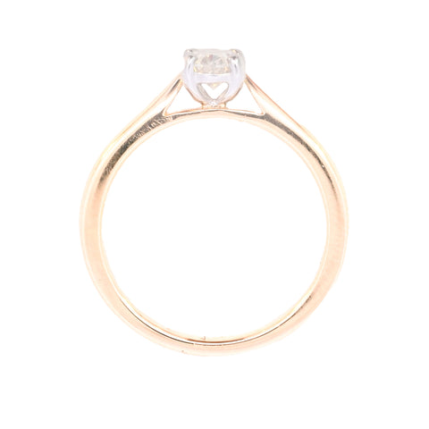 18ct Yellow Gold 0.60ct Oval Diamond Solitaire Ring